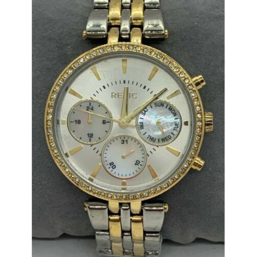 Relic ZE15738 Women's Watch Stainless Steel Silver Gold Chronograph Crystal D392